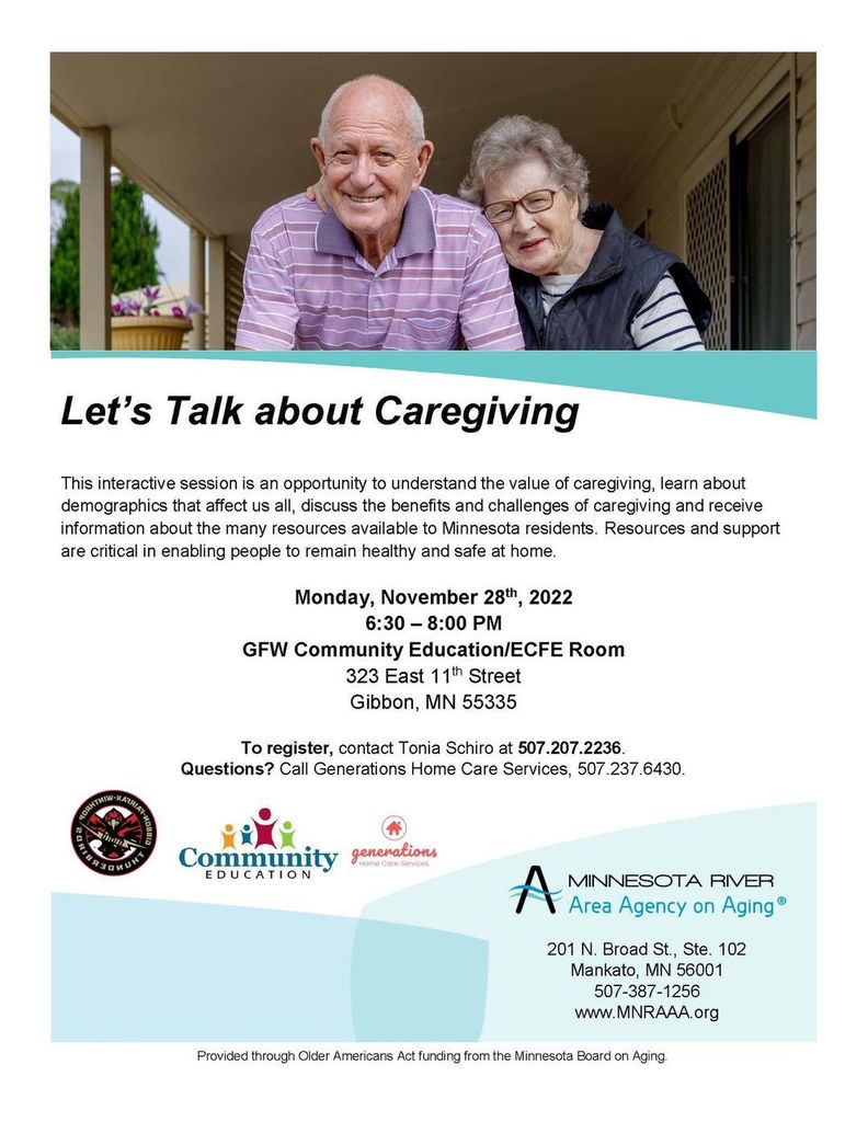lets talk about caregiving flyer