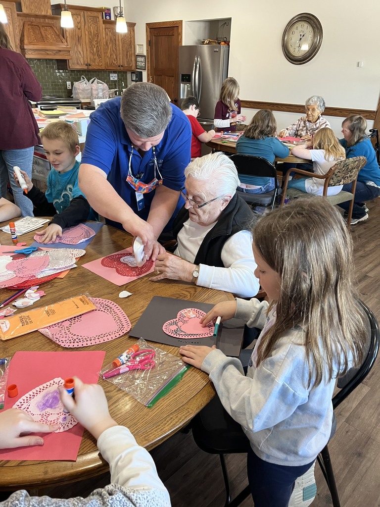 Valentines day activity with students and community members