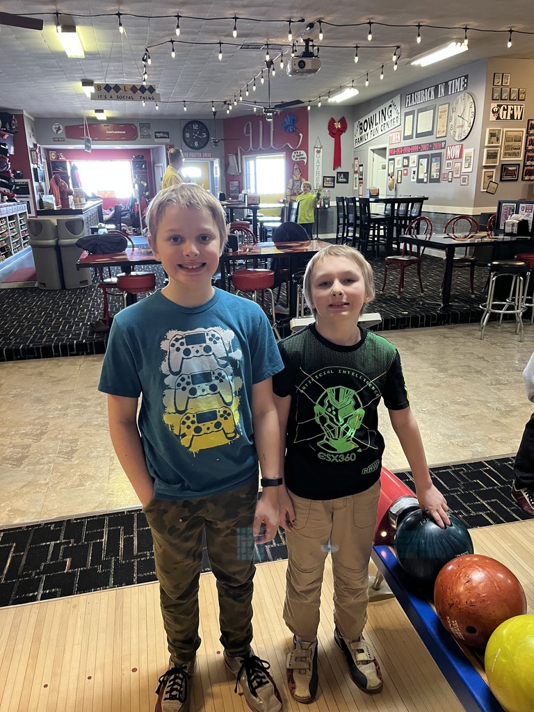 kids at bowling alley
