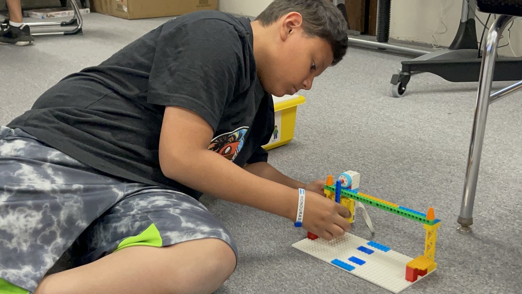 Students creating with LEGO SPIKE