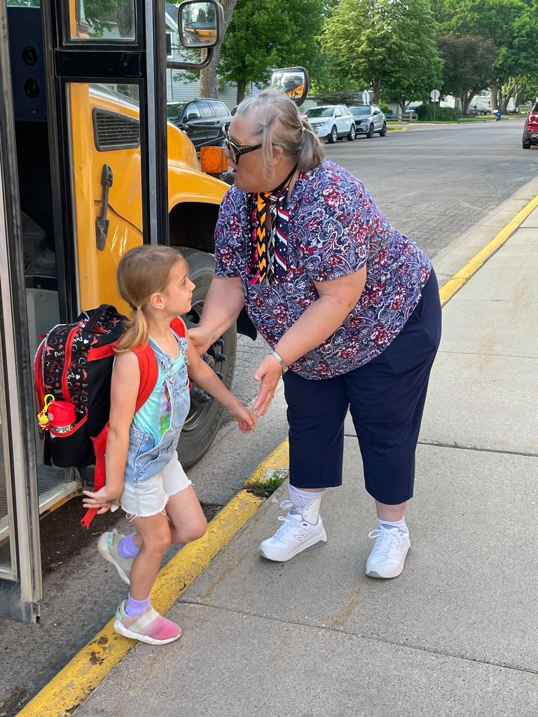 Mrs. Schiro welcoming students