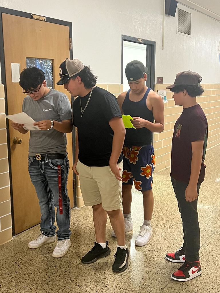 Students at open house