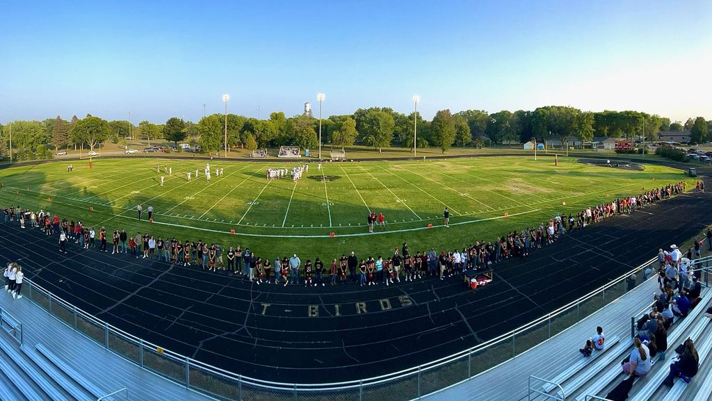 Panoramic of football field